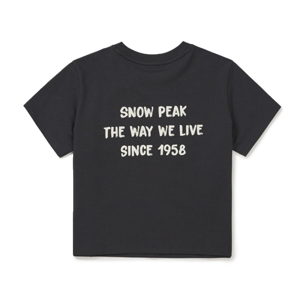 SNOWPEAK APPAREL Aerocool Women's Crop Short Sleeve T-Shirt Dark Charcoal (S26MWFTS27)