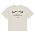 SNOWPEAK APPAREL Aerocool Women's Color Semi Crop Short Sleeve T-Shirt Light Beige (S24MWFTS78)