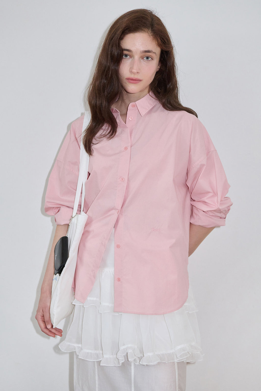 SINOON Basic Over Fit Shirt (Pink)
