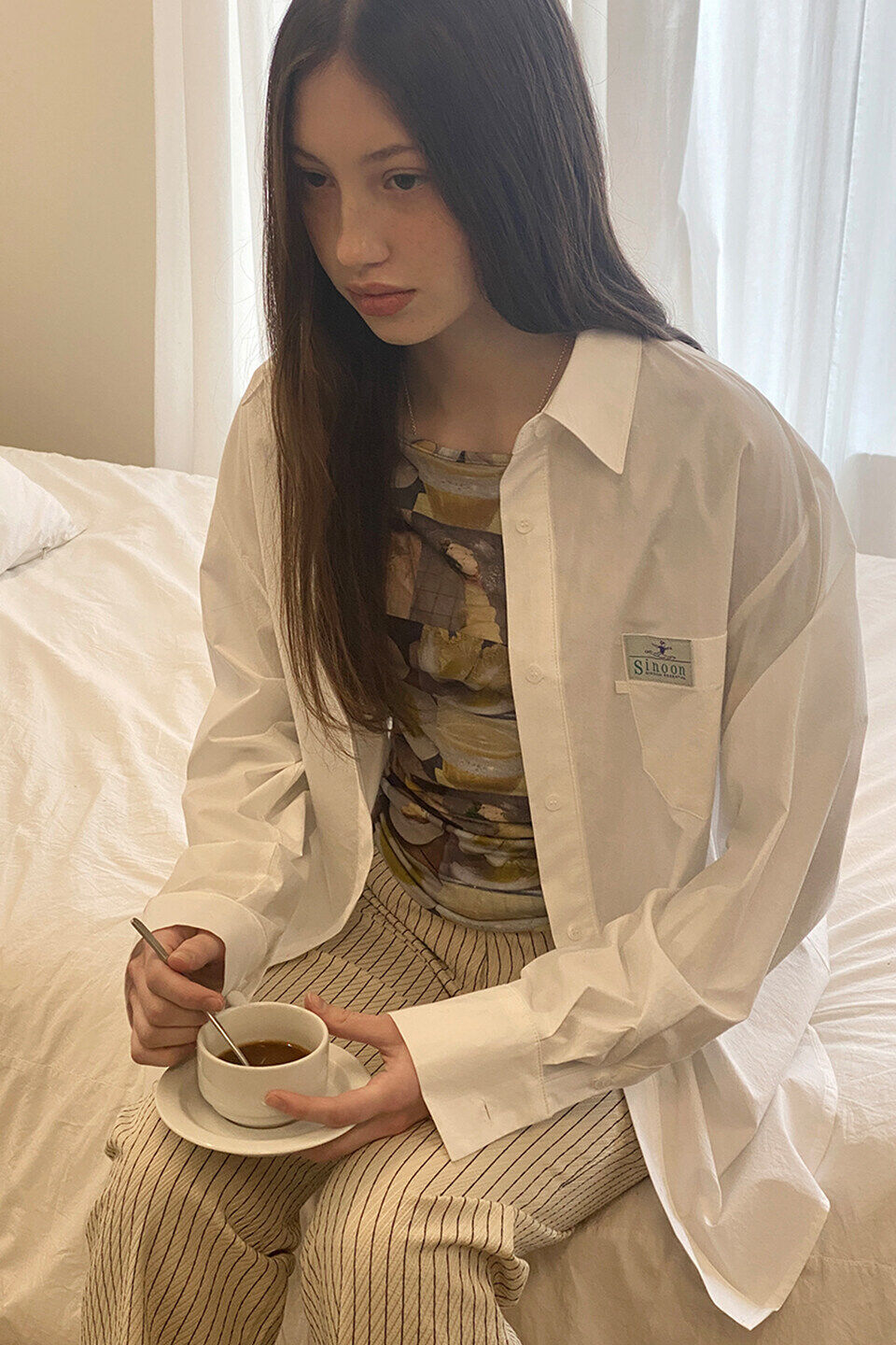 SINOON Classic Cotton Shirt (White)