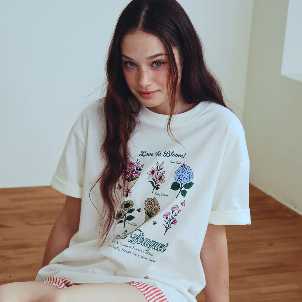 CPGN Sweet Bouquet Short Sleeve Tee Cream