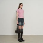 GENERAL IDEA WOMAN Soft Slim Fit T-Shirt [PINK] / WBE3L01503