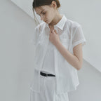 NONANDNON See-through short-sleeved shirt_NHSH6453