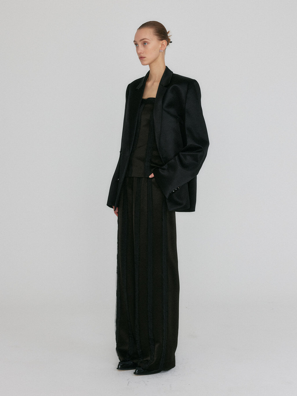 EENK ZEL Double-Breasted Blazer - Black