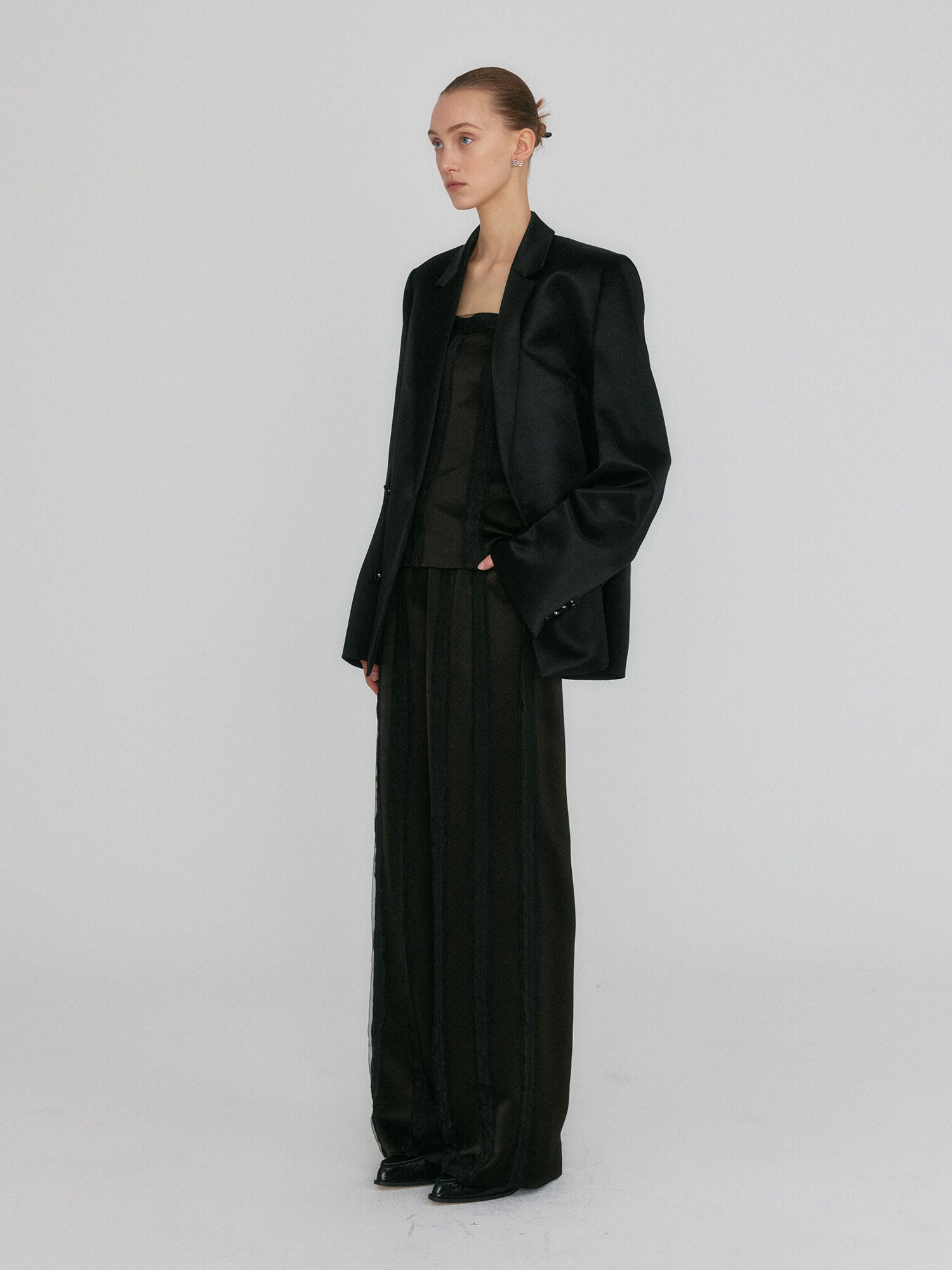 EENK ZEL Double-Breasted Blazer - Black