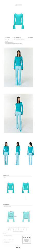 YCH RIBBED-KNIT TOP MINT (F23KT807MT)