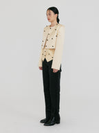 EENK ZROEL Flower Cropped Jacket - Yellow