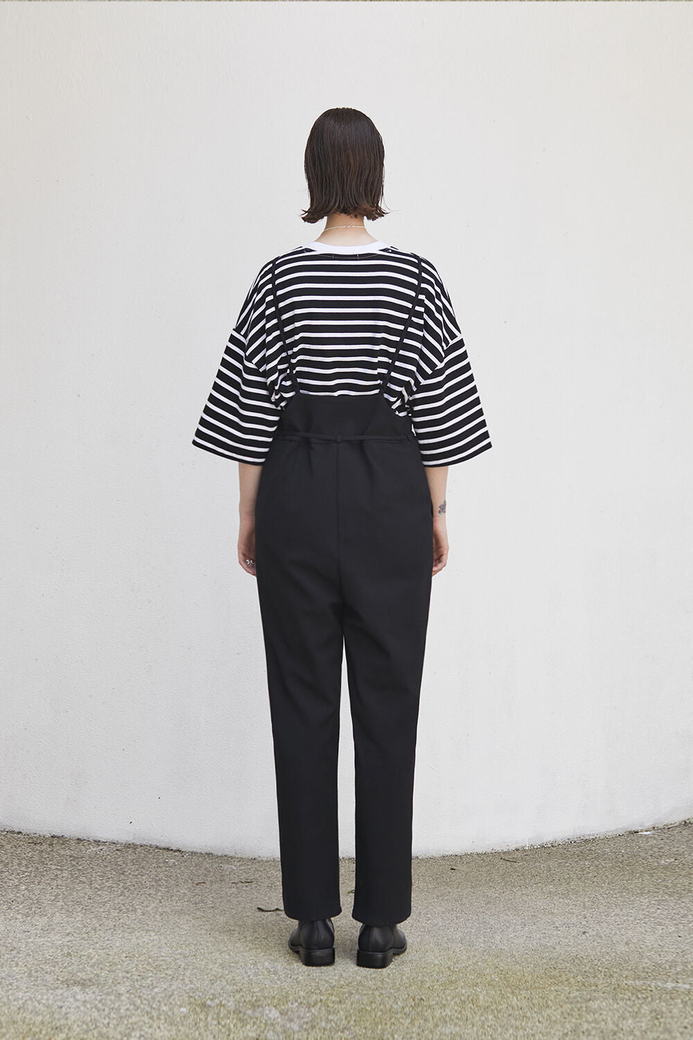 ariff low overall pants_BLACK