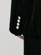 EENK ZOVIET Shawl Collar Single-Button Jacket - Black