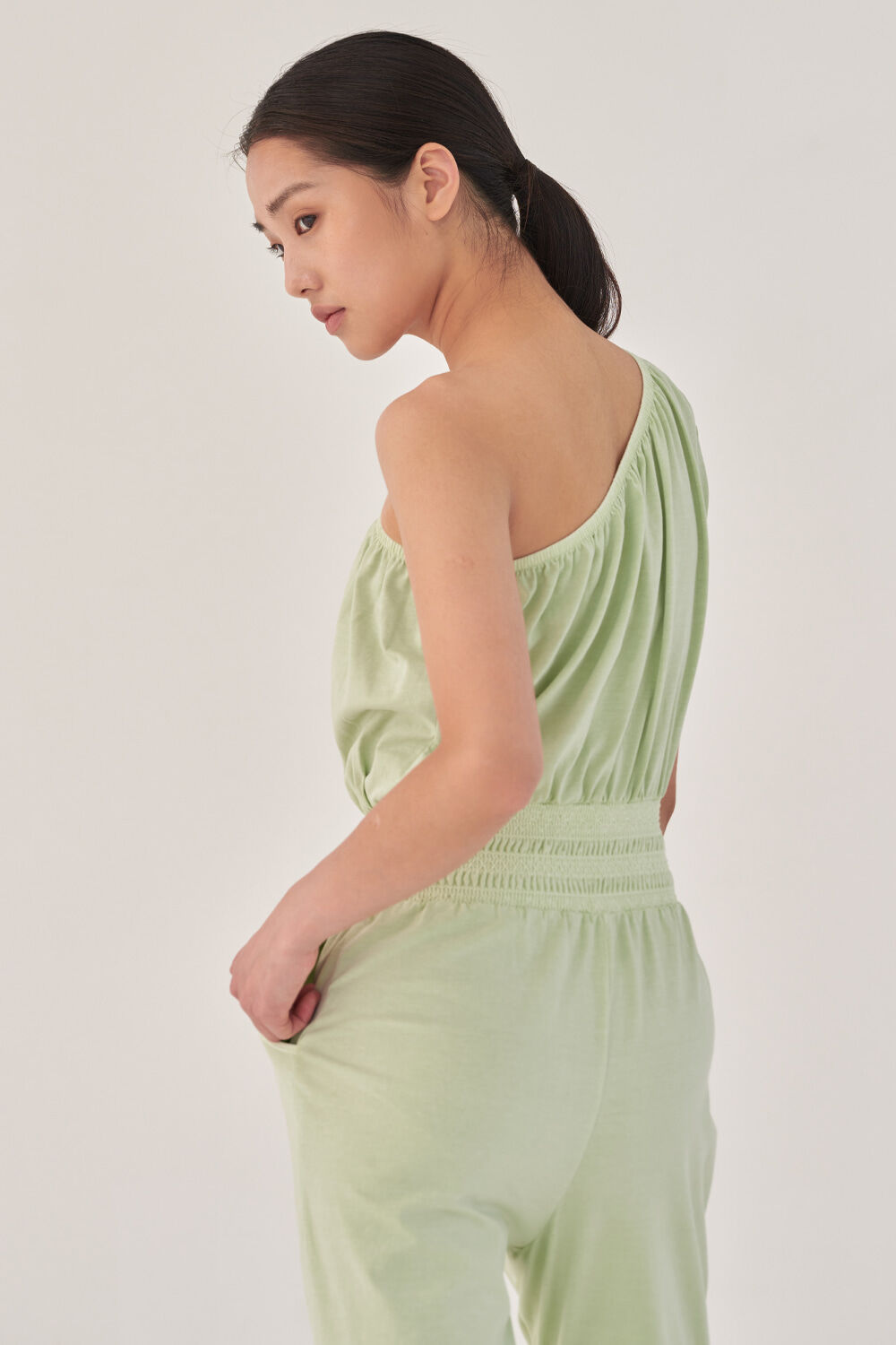 OZEZ OZEZ Jumpsuit Stitched Smoking - Pastel Green