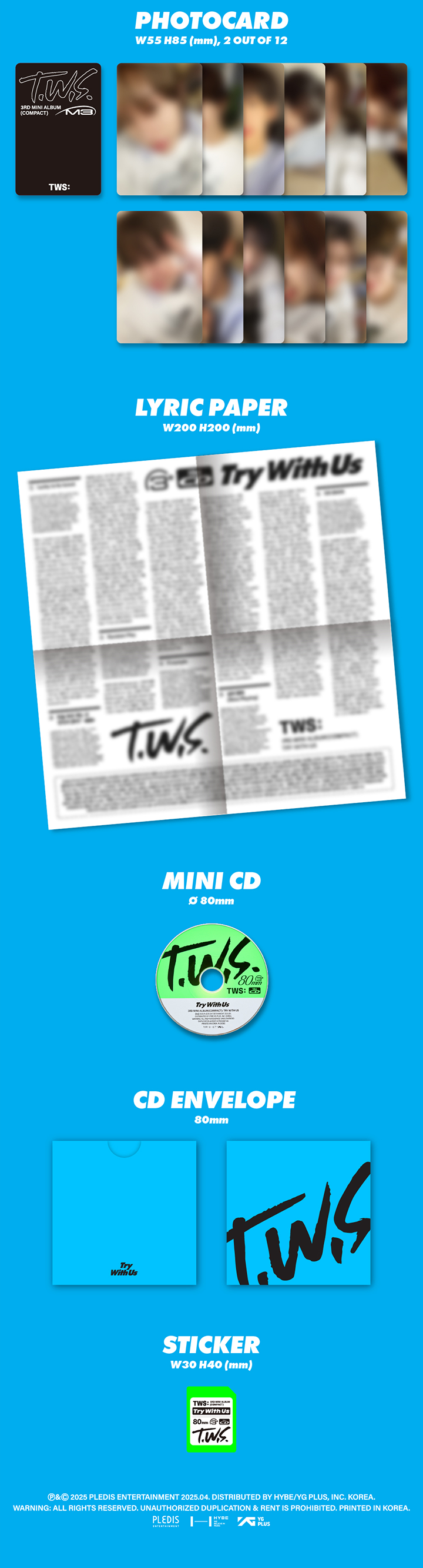 3rd Mini Album 'TRY WITH US' (Compact Ver.) (Random) detail 3