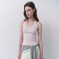 rolarola HALTER FRILL TOP PINK