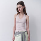 rolarola HALTER FRILL TOP PINK