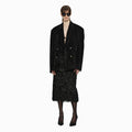 YCH WAISTBAND FUR MIDI SKIRT BLACK (W24SK6011BK)