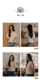 TILLIDIE Button blouse_TISU01BL04_Beige
