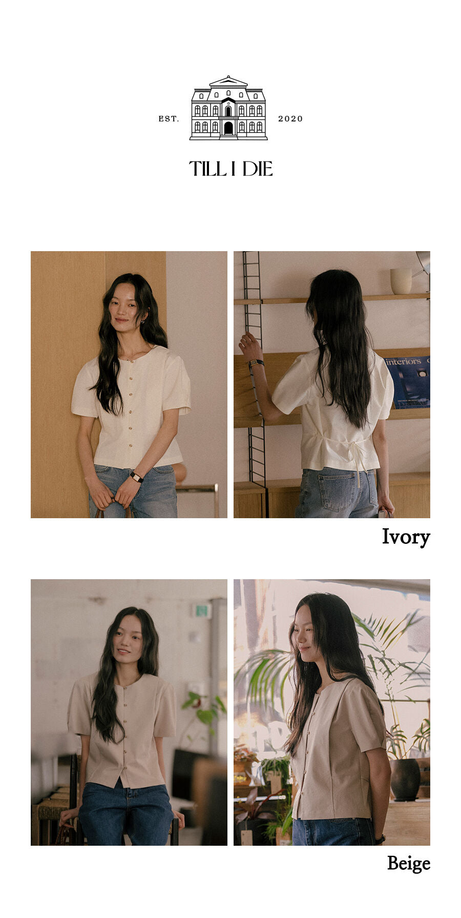 TILLIDIE Button blouse_TISU01BL04_Beige