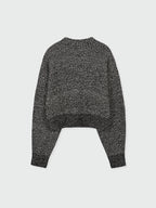 EENK ZABELLE Mockneck Textured Knit Pullover - Black/White