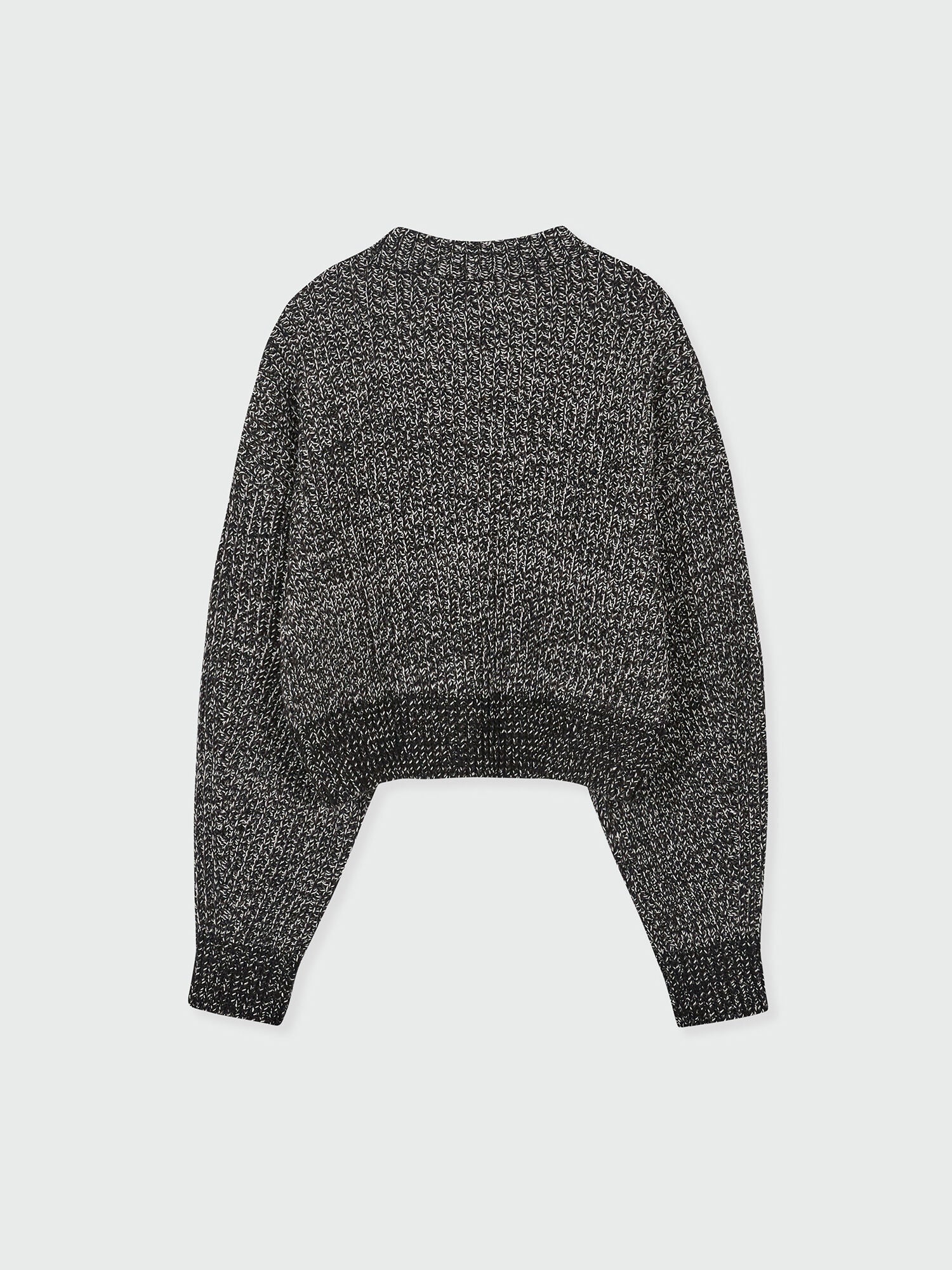 EENK ZABELLE Mockneck Textured Knit Pullover - Black/White