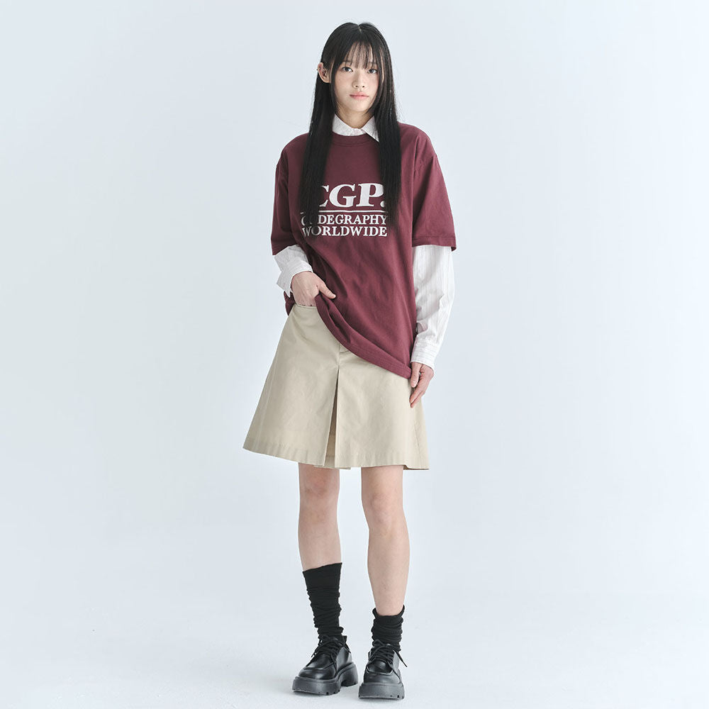 CGP Square Logo Short Sleeve T-Shirt - Burgundy