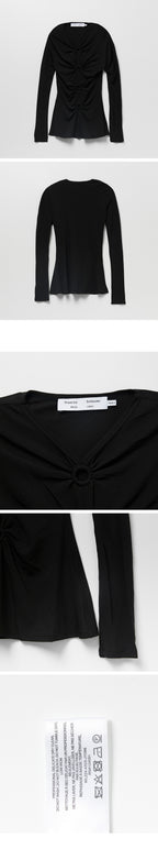 PROENZA SCHOULER Proenza Schouler Matte Crepe Ring Cardigan - Black