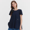 MARIECLAIRE Lace cap sleeve flare blouse (MAGBBL06MNY)