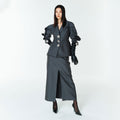 YCH LAYERED SAILOR-COLLAR JACKET GREY (F23JK114GY)