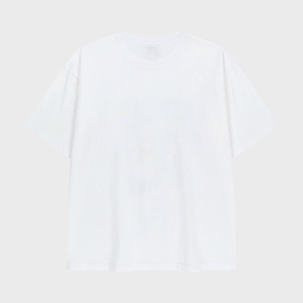 MARITHÉ+FRANҪOIS GIRBAUD W UNICORN GRAPHIC OVERSIZED TEE white
