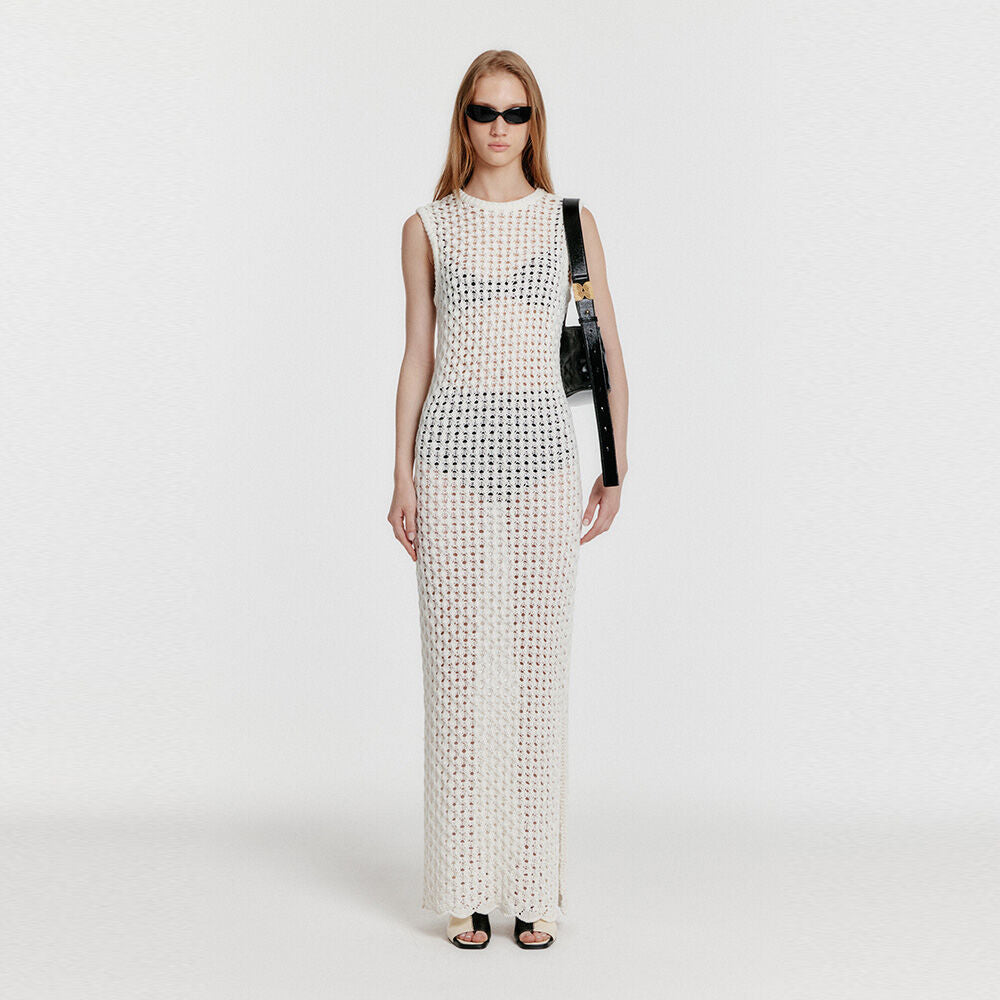 EENK EENK YIONY Maxi Cable Knit Dress - Ivory