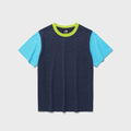 NICEGHOSTCLUB X JIMMIZO COLOR BLOCK TEE_NAVY(NG2GMFT502B)