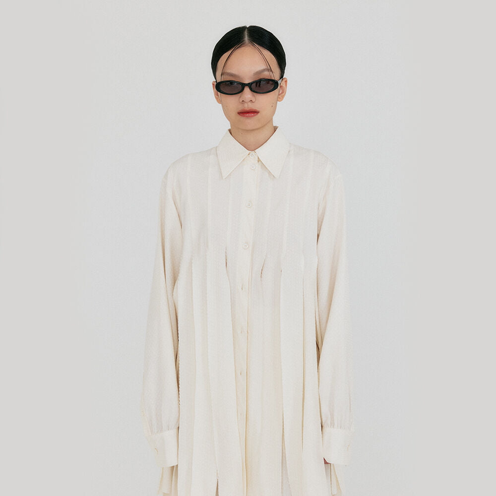 EENK ZLAIRE Pleated Shirts - Ivory