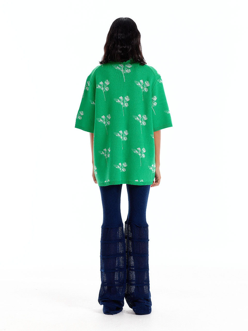 EENK EENK Oversized Polo Shirt - Green