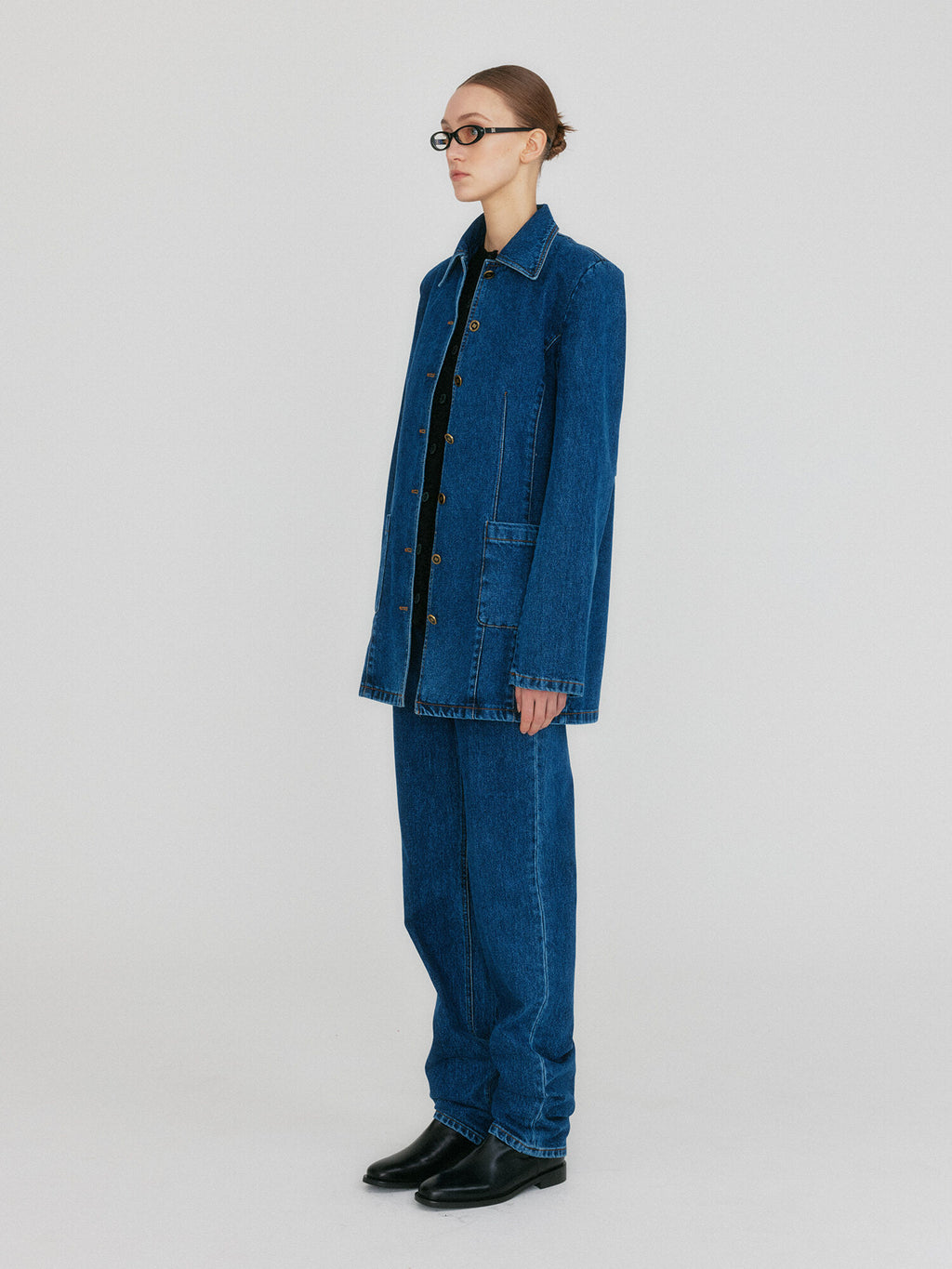 EENK ZUY Denim Utility Jacket - Blue