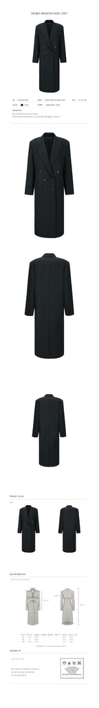 YCH DOUBLE-BREASTED WOOL COAT NAVY (F24OT0031NV)