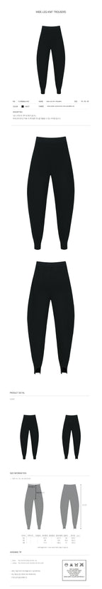 YCH WIDE-LEG KNIT TROUSERS NAVY (F24KB8051NV)
