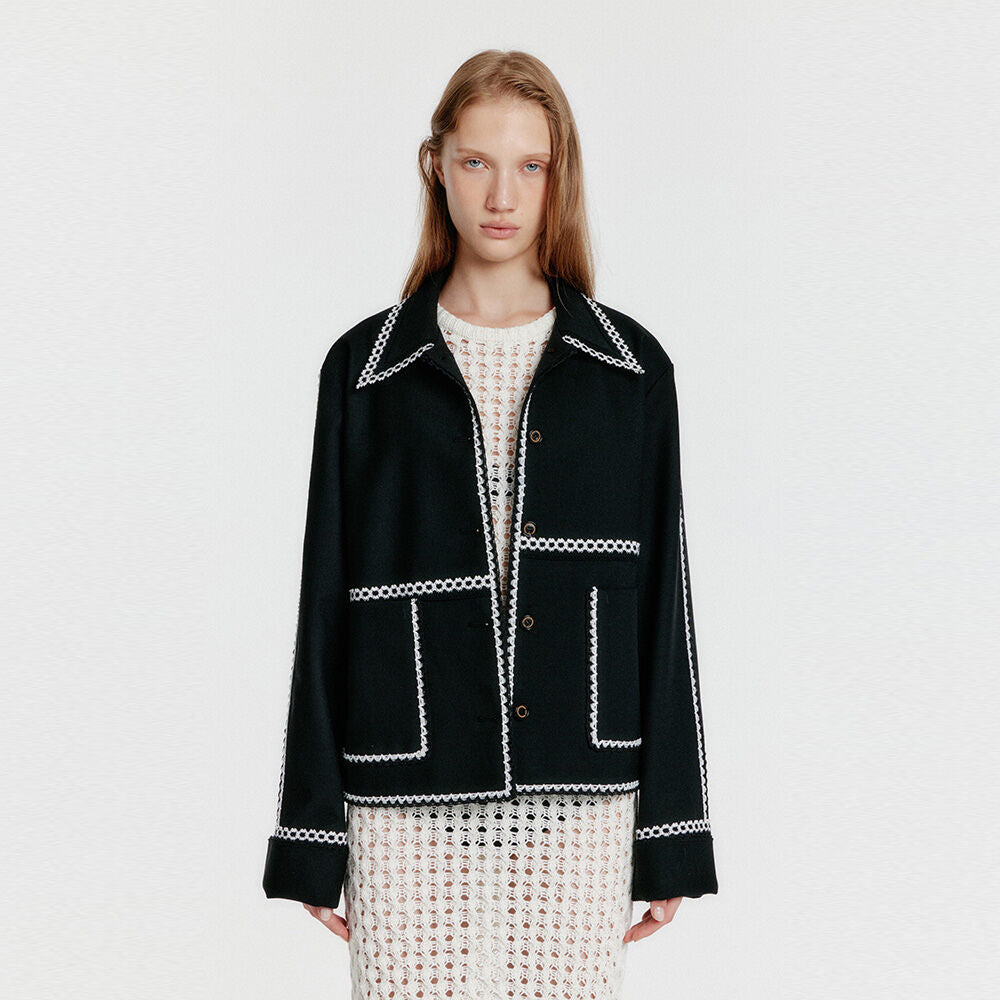 EENK EENK YEON Two-Pocket Single Jacket - Black