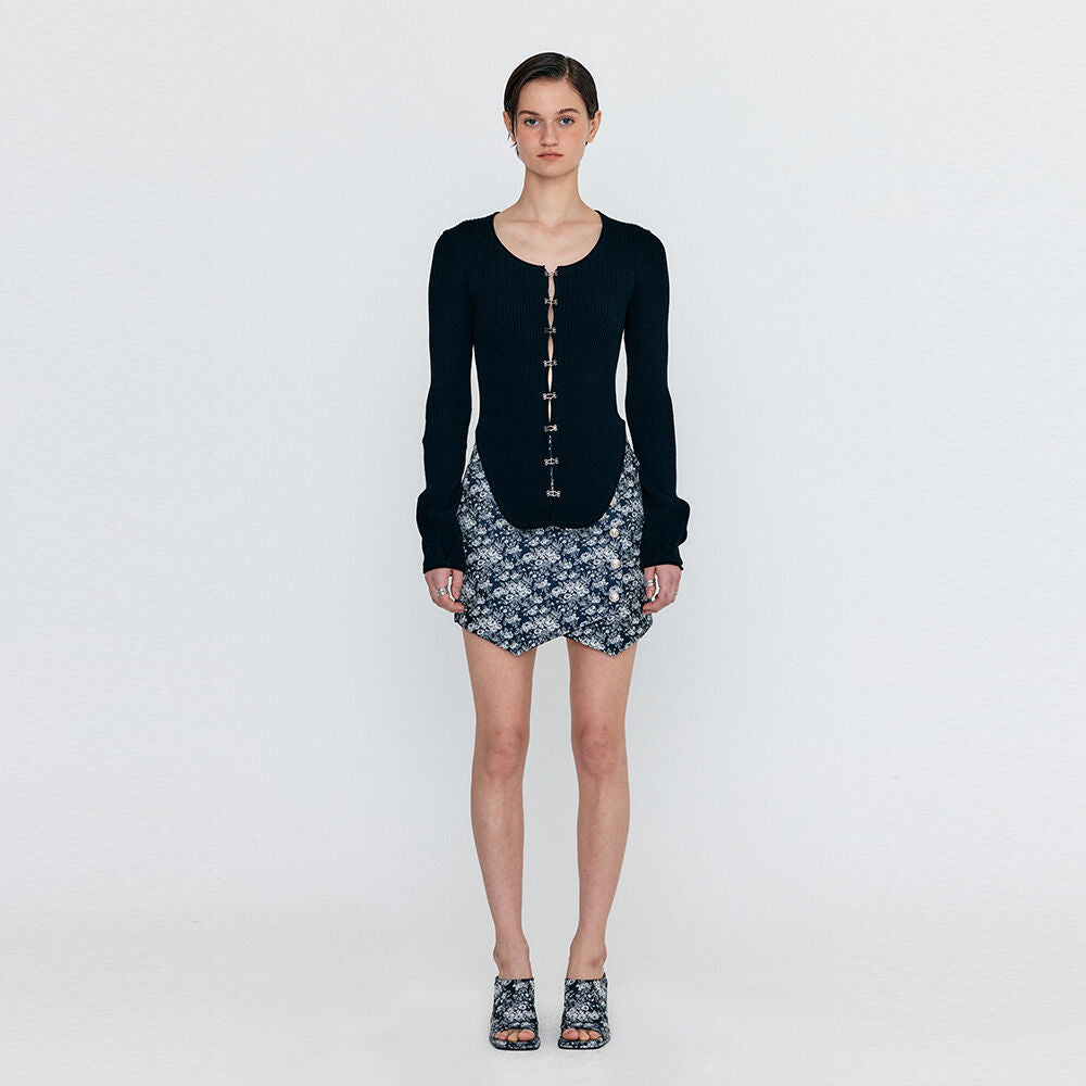 EENK EENK WERO Buttoned Mini Skirt - Navy Multi