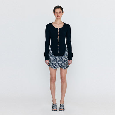 EENK WERO Buttoned Mini Skirt - Navy Multi