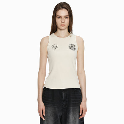 SECRECY LOGO SLEEVELESS TOP CREAM (W24TS11041CR)