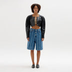 EENK SICO Denim Bermuda Shorts - Blue Stripe