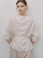MOMET Serre Objet Blouse Ivory