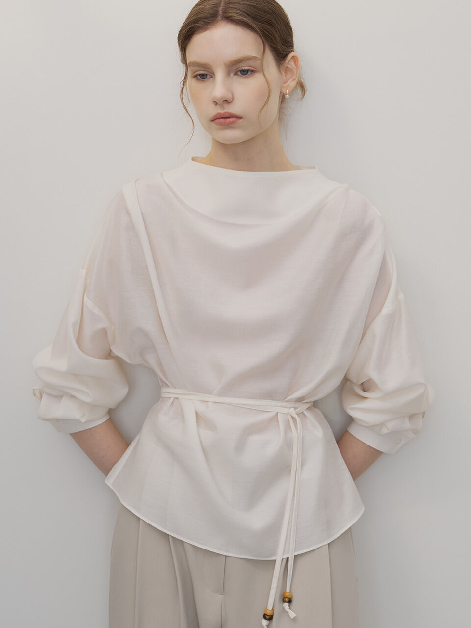 MOMET Serre Objet Blouse Ivory