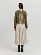 EENK EENK XITA Jacquard Knit Vest - Khaki/Yellow