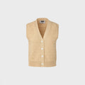 EENK Logo Jacquard Knit Vest - Beige