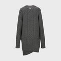 YCH CABLE-KNIT DRESS MELANGE GREY (W23KT803MG)