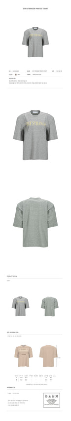 YCH STAY STRANGER-PRINTED TSHIRT GREY (F24TO9231GY)