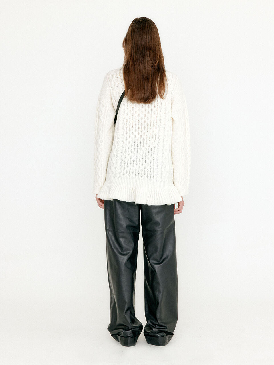 EENK EENK VLARE Flared Cable Pullover - Ivory