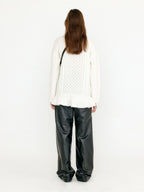 EENK EENK VLARE Flared Cable Pullover - Ivory