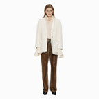 YCH FLUFFY FUR LONG CARDIGAN WHITE (W24JK2031WH)