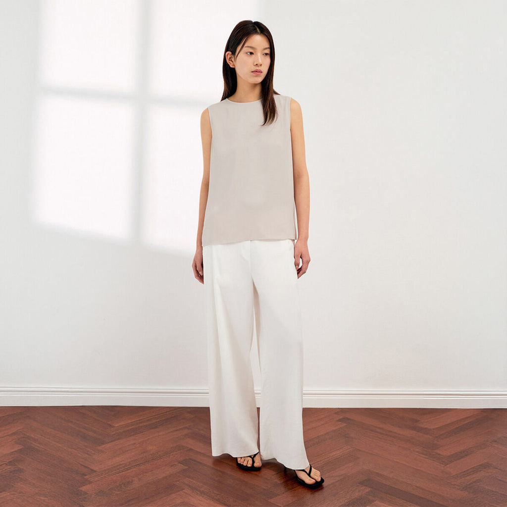 SHESMISS Round neck sleeveless blouse_SWWBLQ22120
