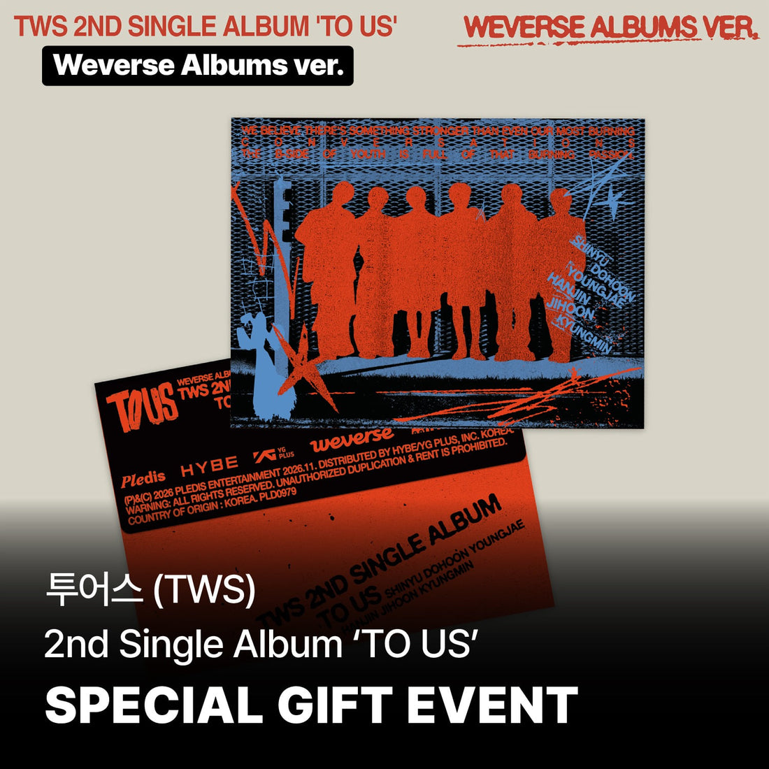 TWS - 2nd Single Album 'TO US' (Weverse Albums ver.)